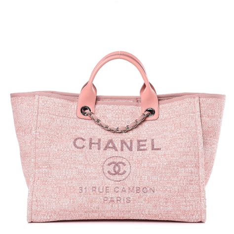 chanel deauville tote dark pink|chanel large deauville shopping tote.